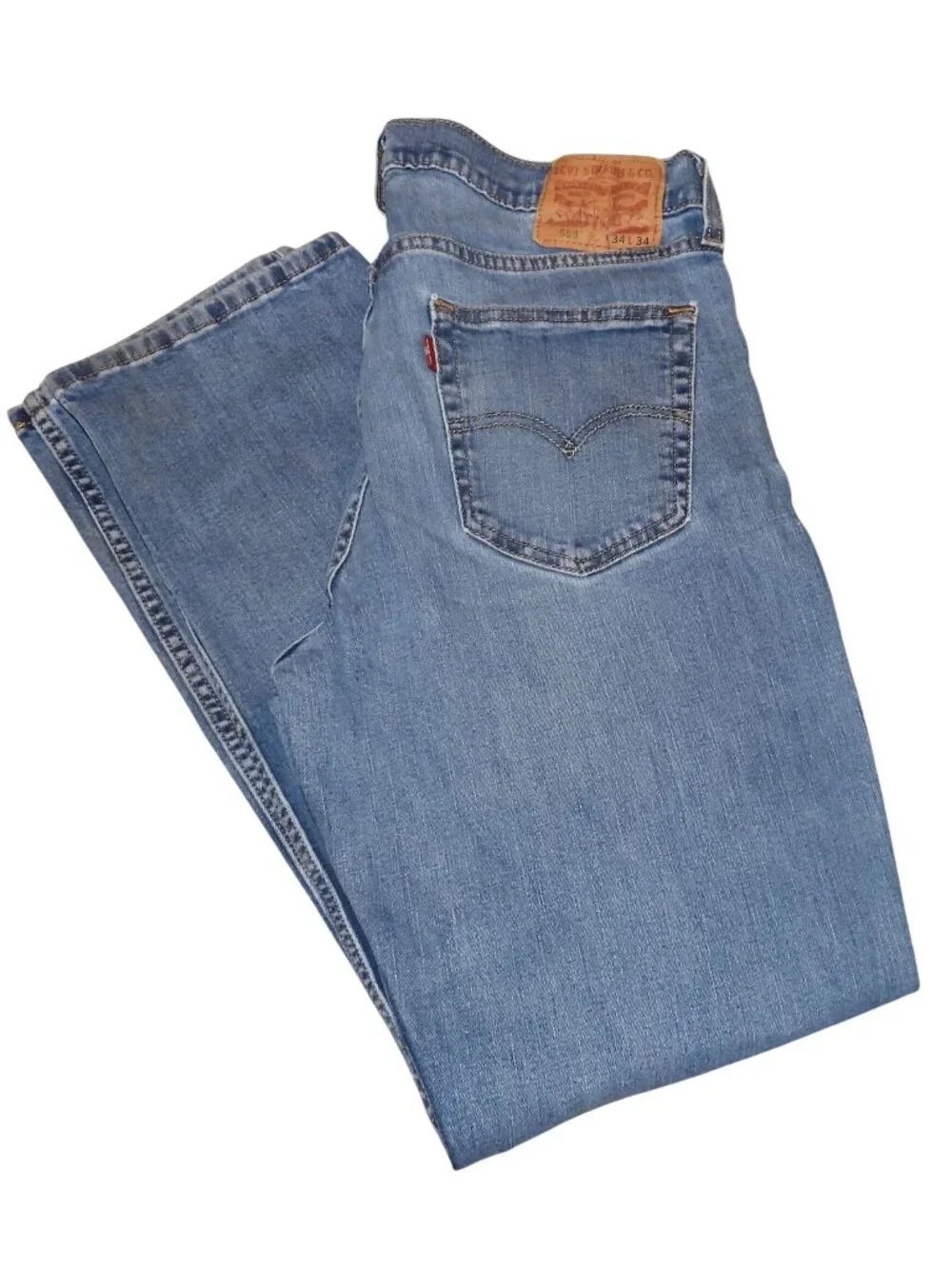 Levi's 559 Relaxed Straight Denim Blue Jeans Men's 34x32 Medium Wash
